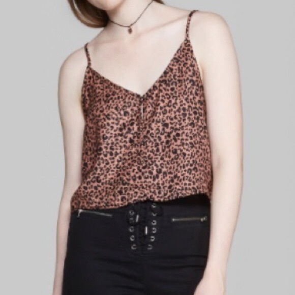 wild fable animal print crop top - Picture 1 of 5